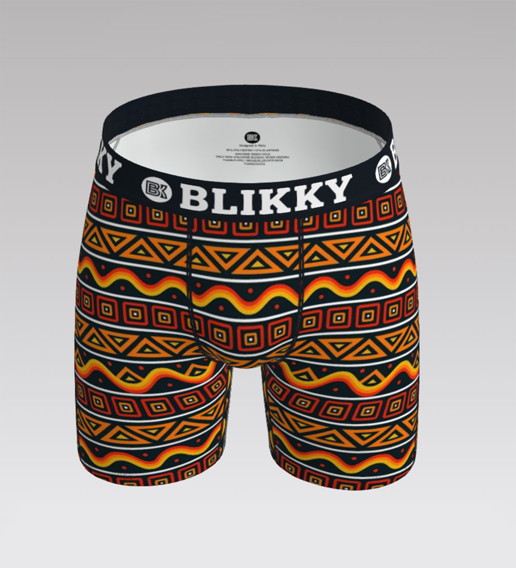 BLIKKY Afriyé Tribal Noir 6" Boxer Brief